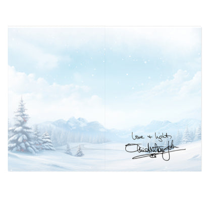 Angels in the Snow Holiday Greeting Card + Envelope