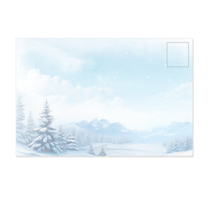 Angels in the Snow Holiday Greeting Card + Envelope - 10 Pack