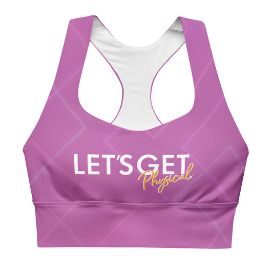 Let's Get Physical Retro Purple Sports Bra