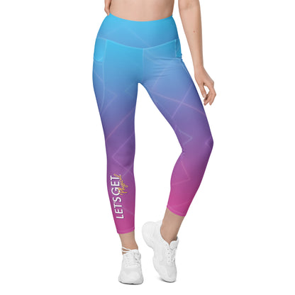 Olivia Newton John Let's Get Physical Pocket Legging Retro Gradient