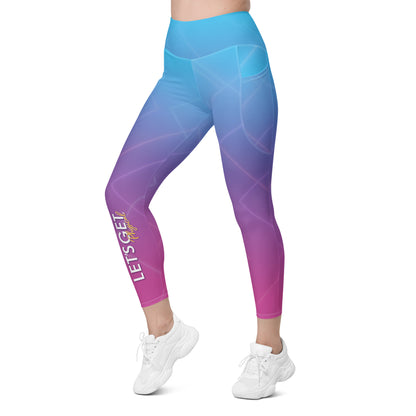 Olivia Newton John Let's Get Physical Pocket Legging Retro Gradient