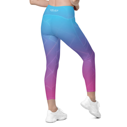 Olivia Newton John Let's Get Physical Pocket Legging Retro Gradient