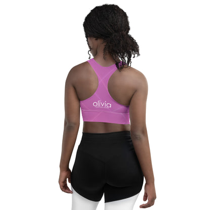 Let's Get Physical Retro Purple Sports Bra