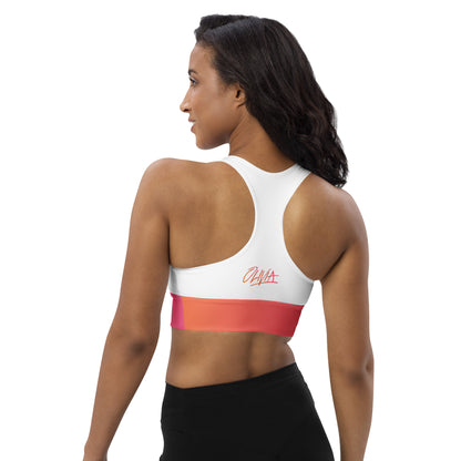 Let's Get Physical Sports Bra Sunrise White