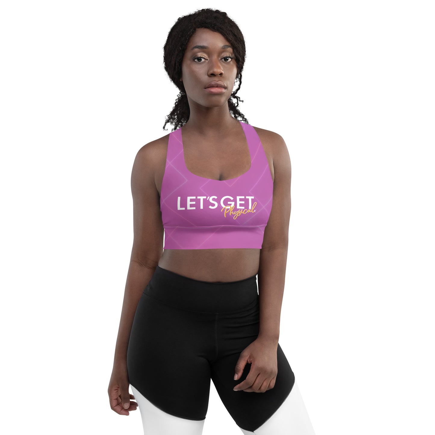 Let's Get Physical Retro Purple Sports Bra