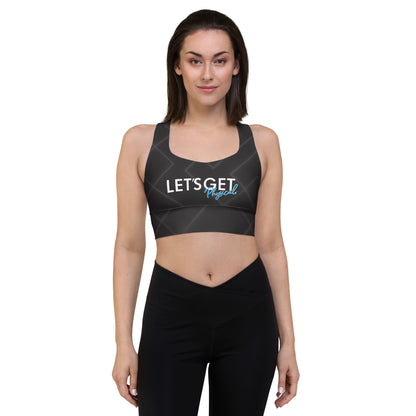 Let's Get Physical Retro Black Sports Bra