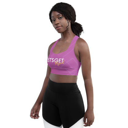 Let's Get Physical Retro Purple Sports Bra