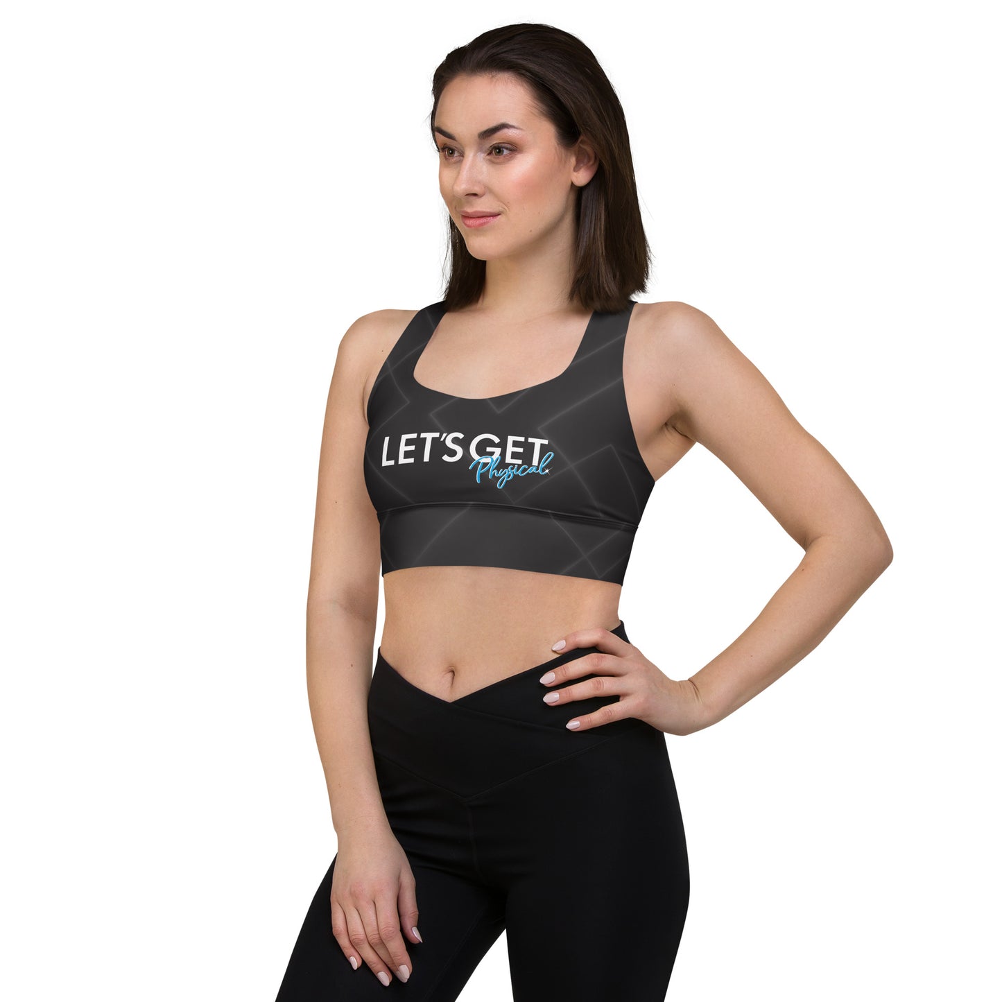 Let's Get Physical Retro Black Sports Bra