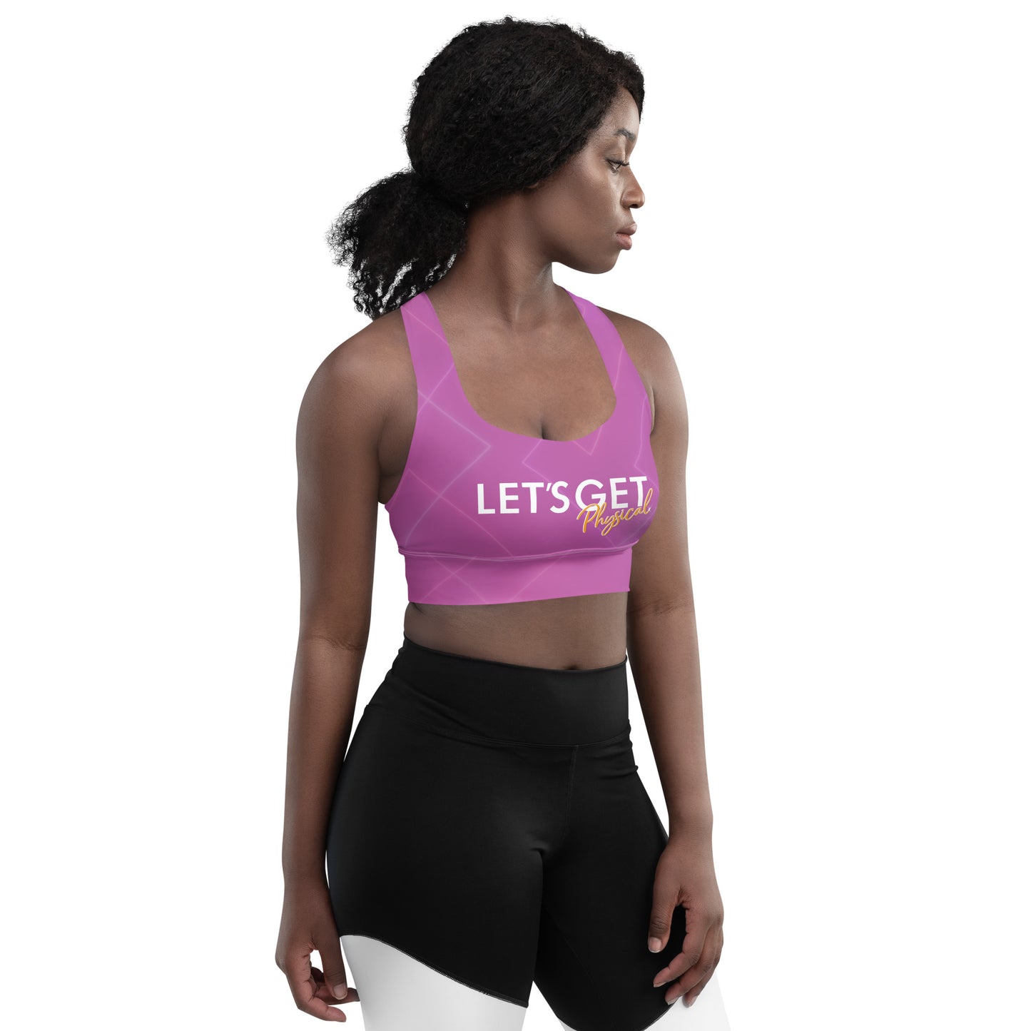 Let's Get Physical Retro Purple Sports Bra