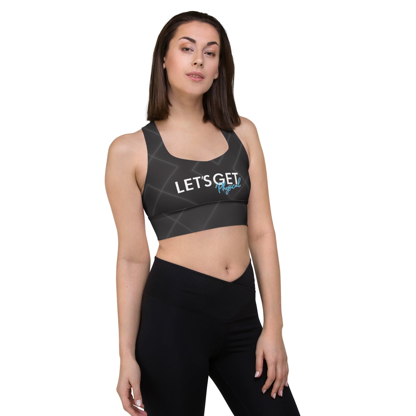 Let's Get Physical Retro Black Sports Bra